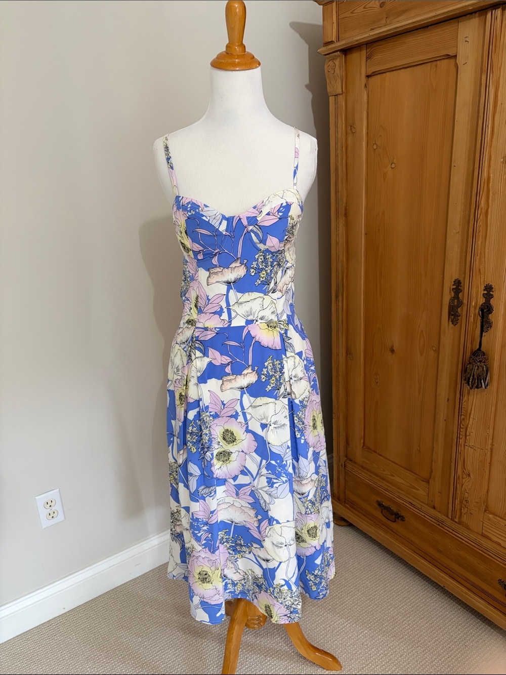 Yumi Kim Bora Bora Peri Prima Donna Silk Floral Sweetheart Maxi  Dress - Small